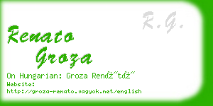 renato groza business card